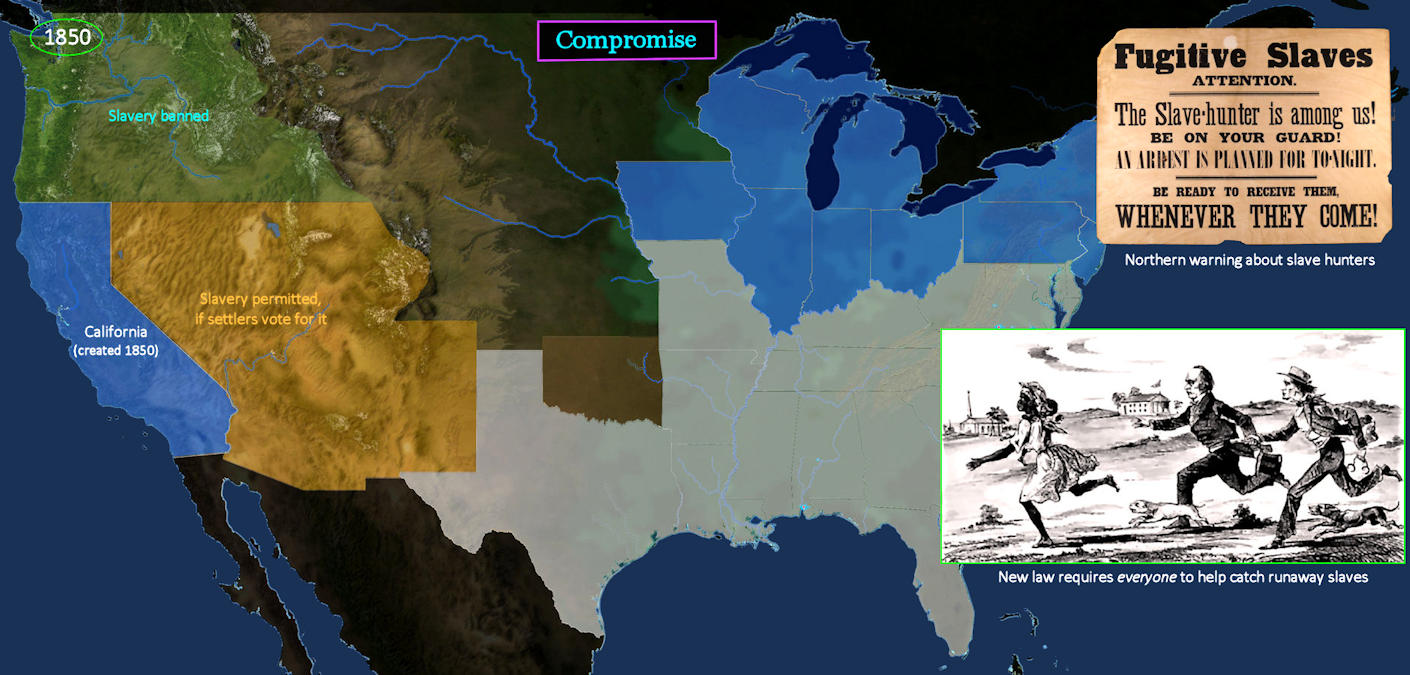 Compromise of 1850 map